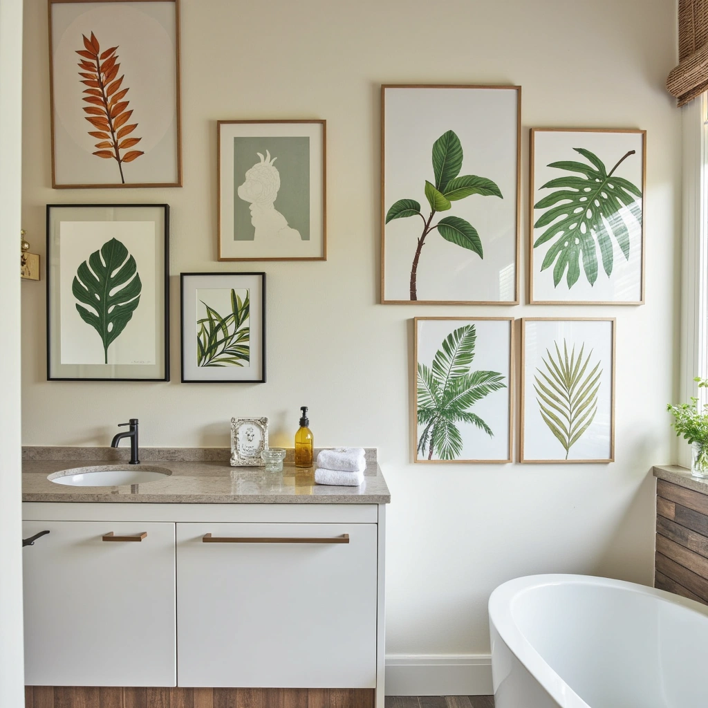 Idea 16: Create a Tropical-Inspired Gallery Wall