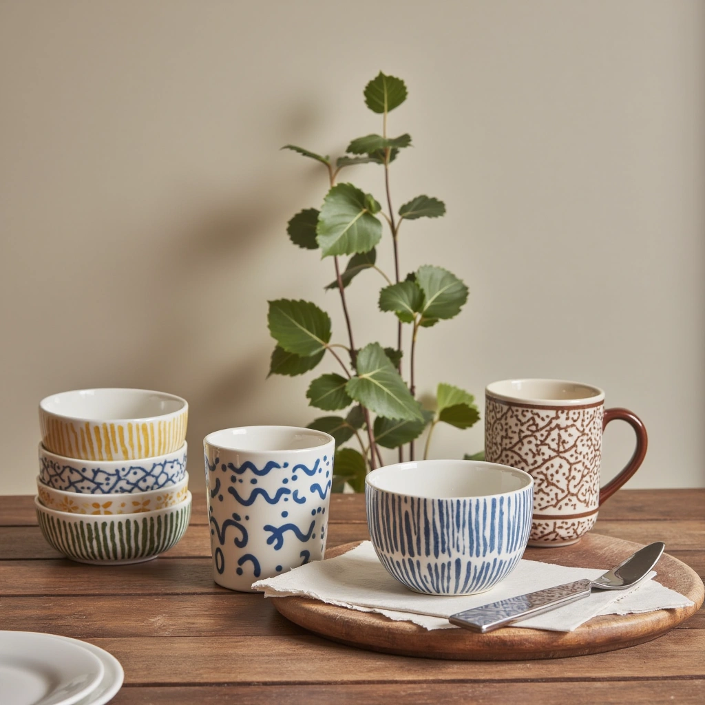 6. Mismatched Dinnerware