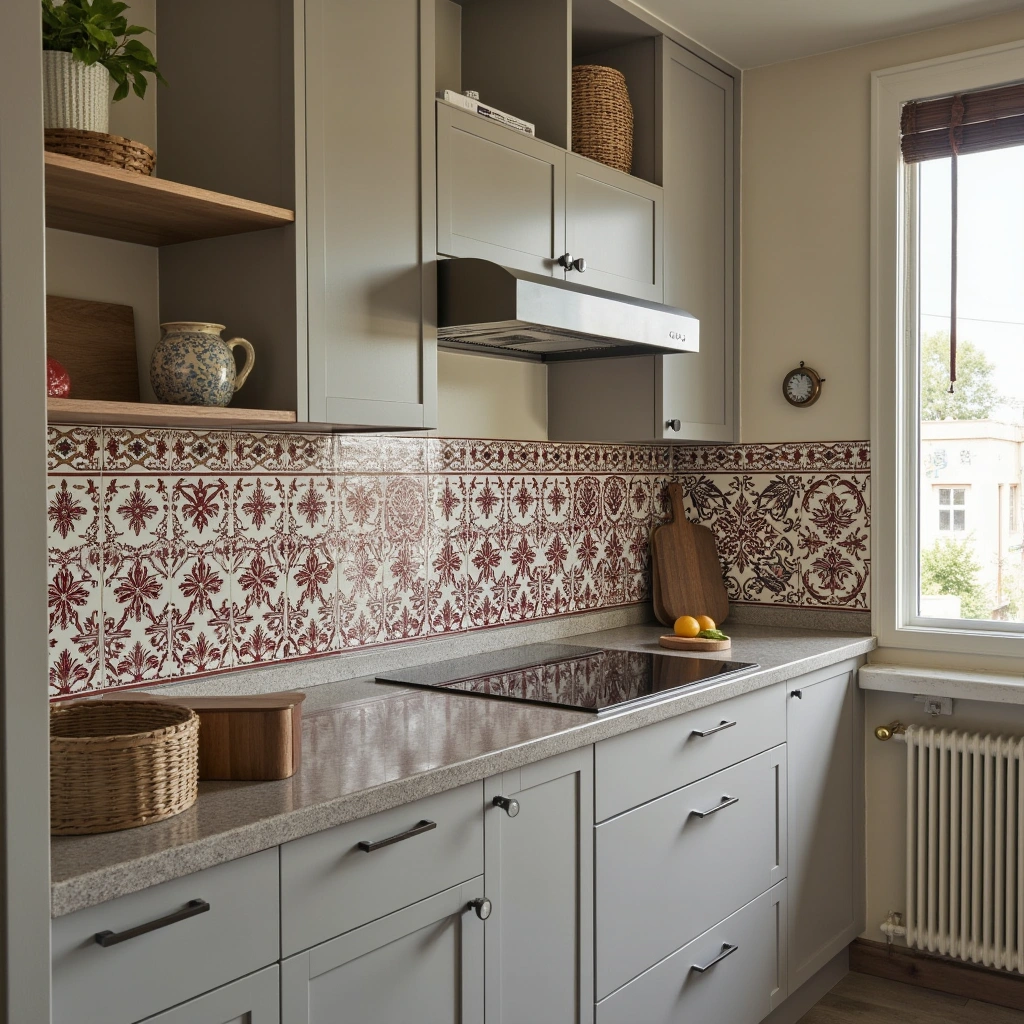 16. Bohemian Tile Backsplash