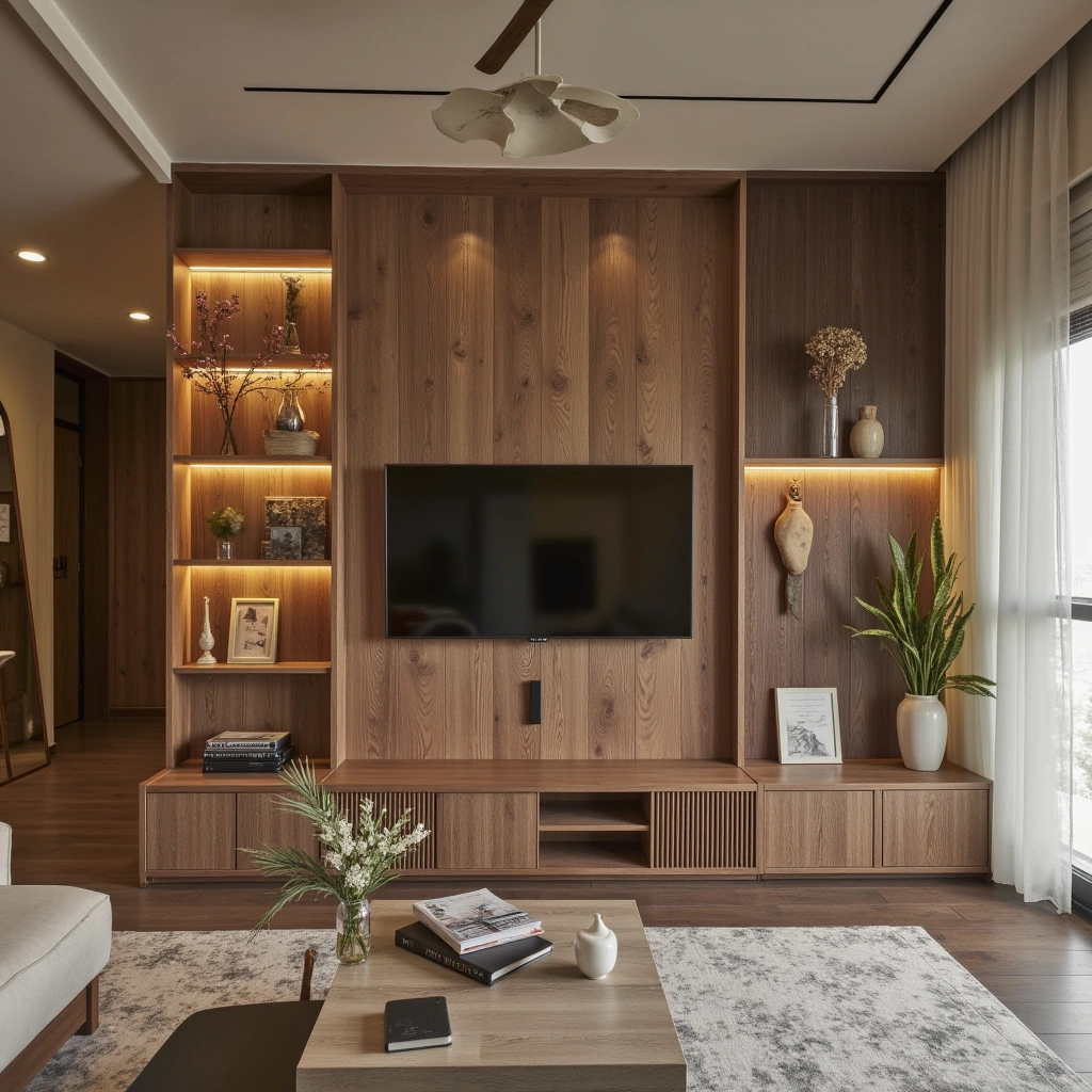 2. Warm Wood Accents