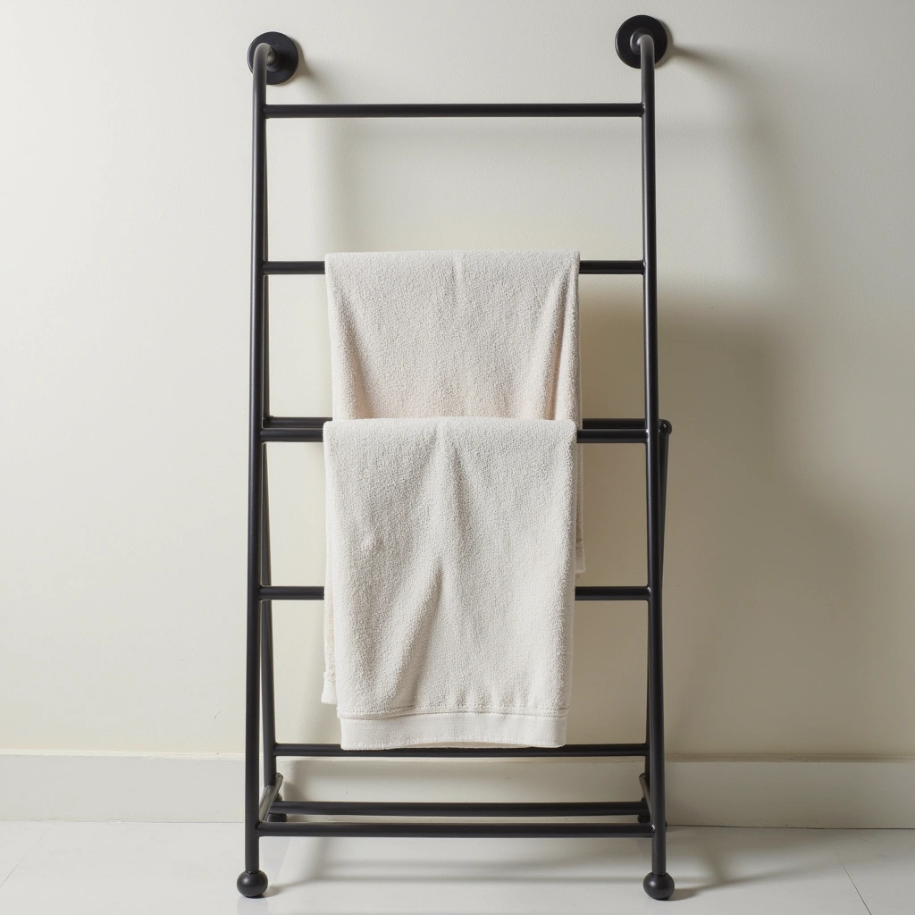 29. Industrial-Style Towel Rack