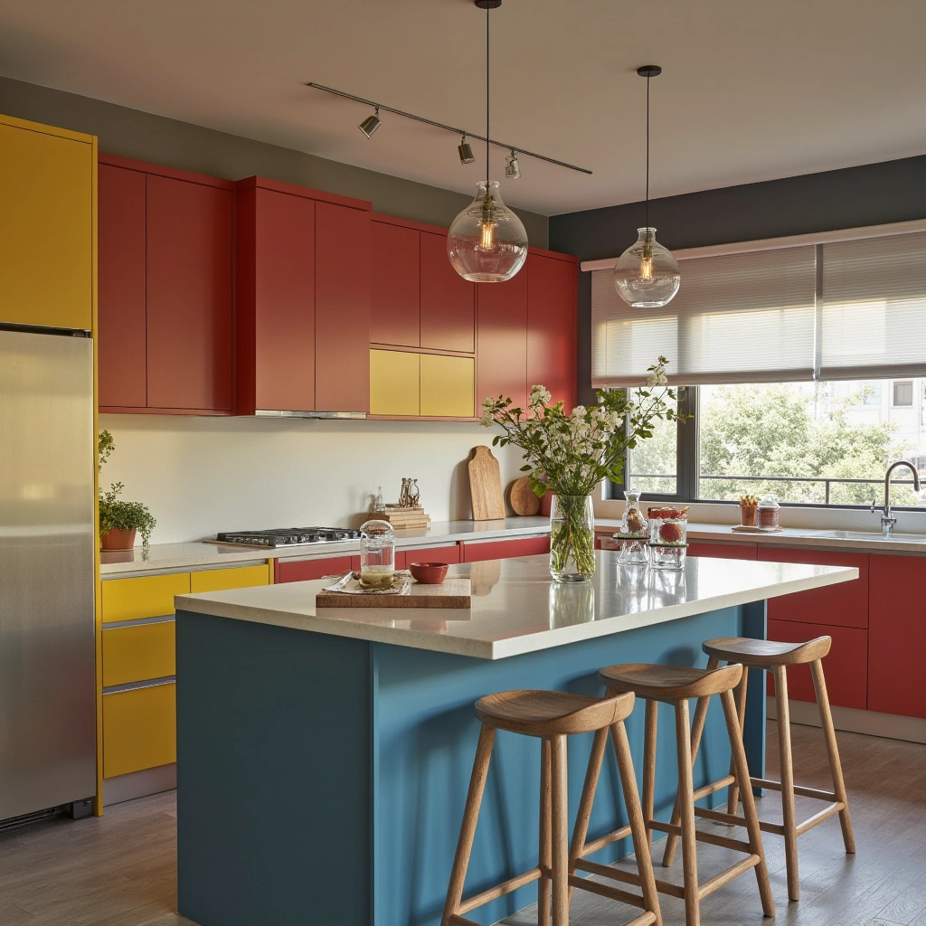 6. Colorful Kitchen Islands