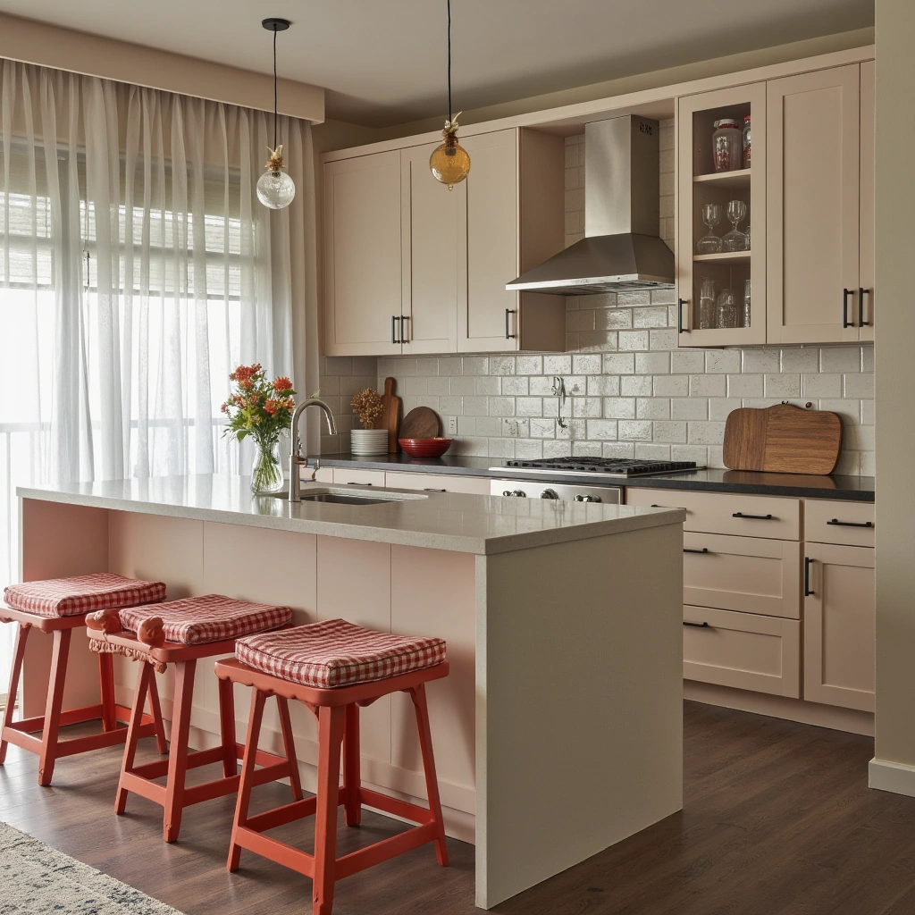 15. Vibrant Kitchen Seating