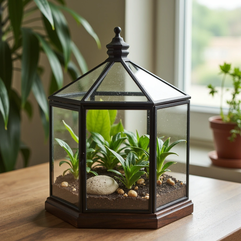 17. Miniature Greenhouse Terrarium
