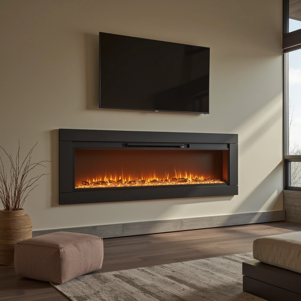 Wall-Mounted Fireplace
