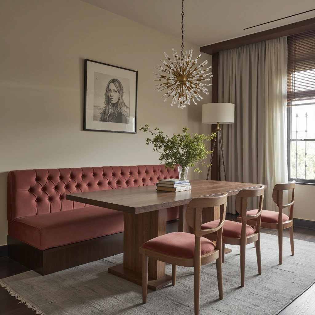 14. Tufted Banquette Seating