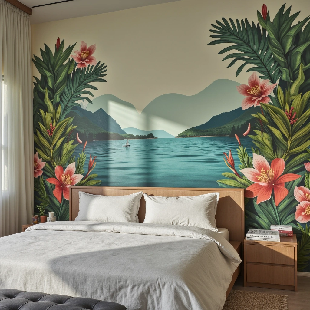 25. Tropical-Inspired Wall Murals