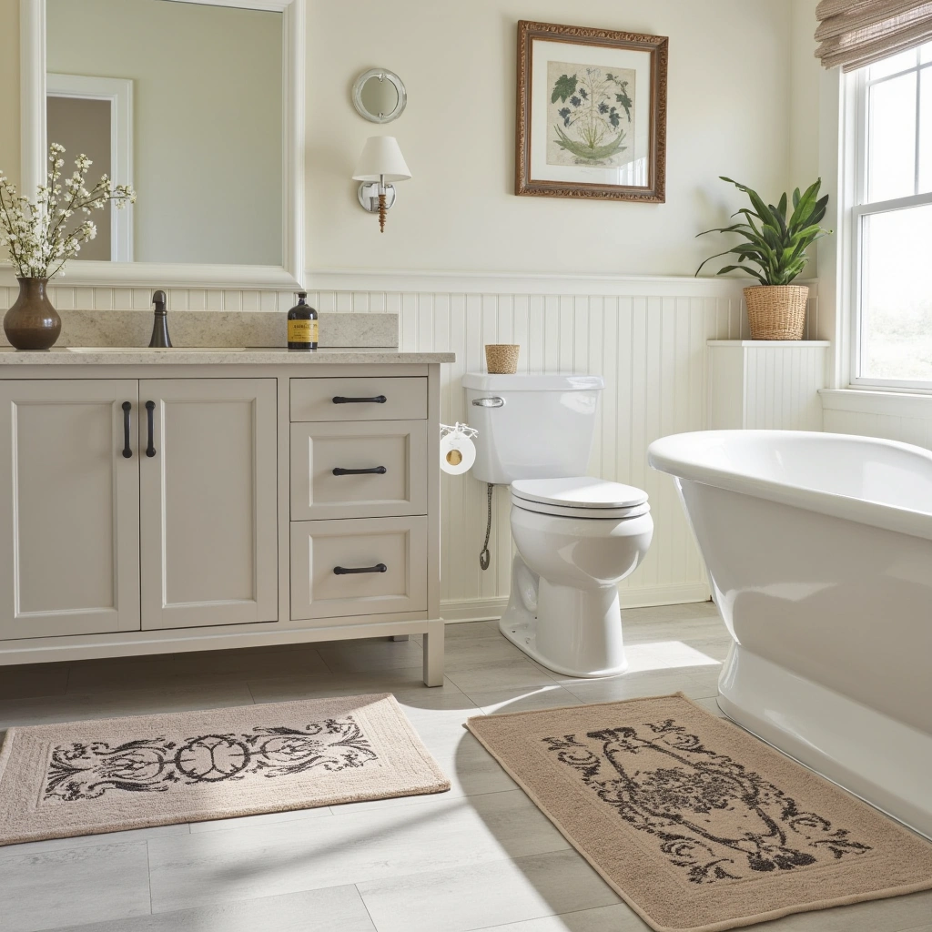 20. Vintage-Inspired Bath Mats