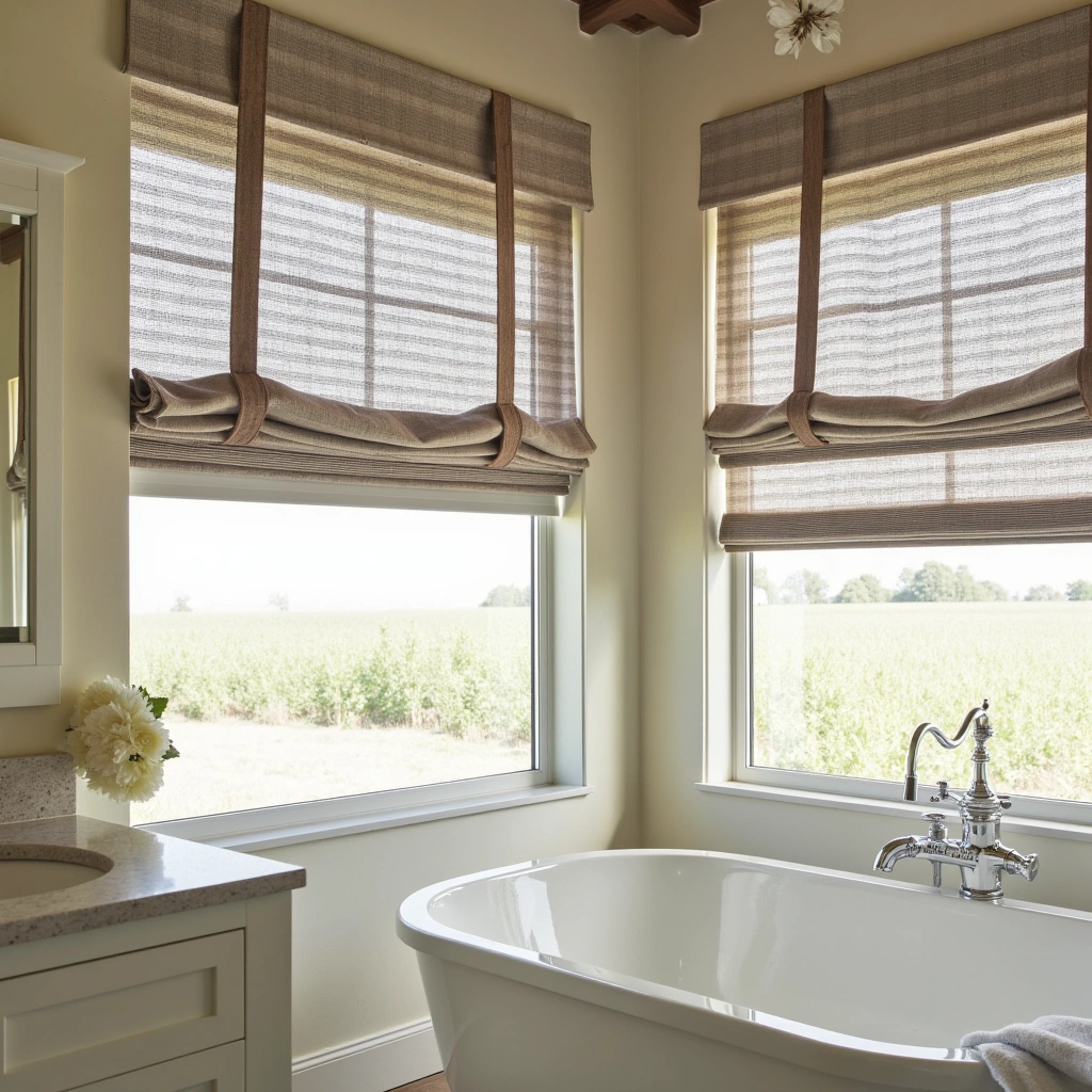 21. Farmhouse-Style Window Treatments