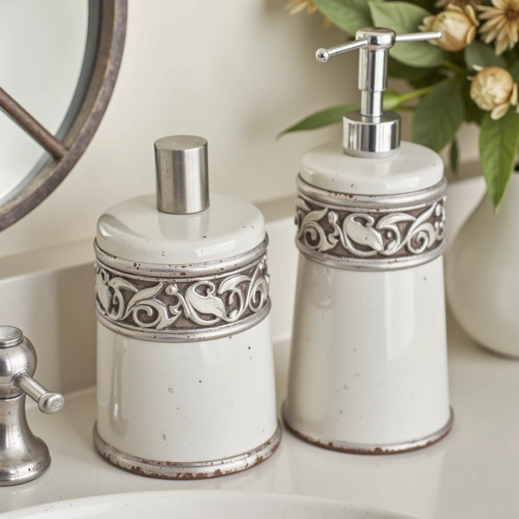 22. Vintage-Inspired Soap Dispensers