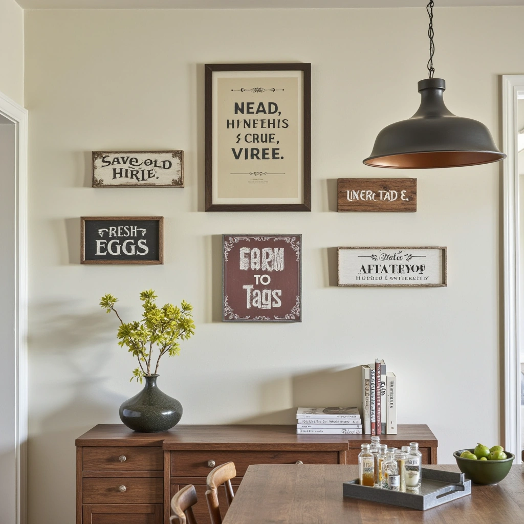 2. Vintage Farmhouse Signs