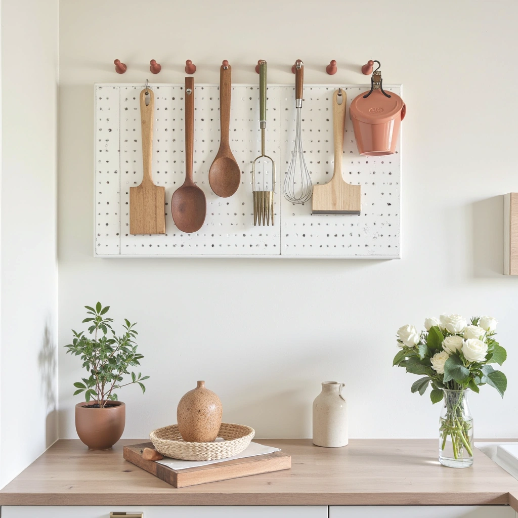 5. Pegboard Wall for Utensil Storage