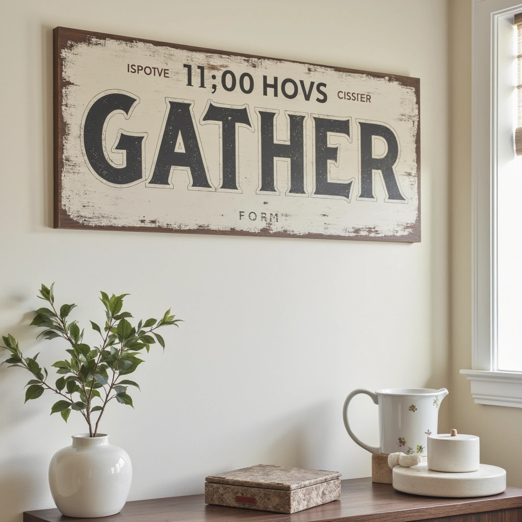 2. Vintage Farmhouse Signs