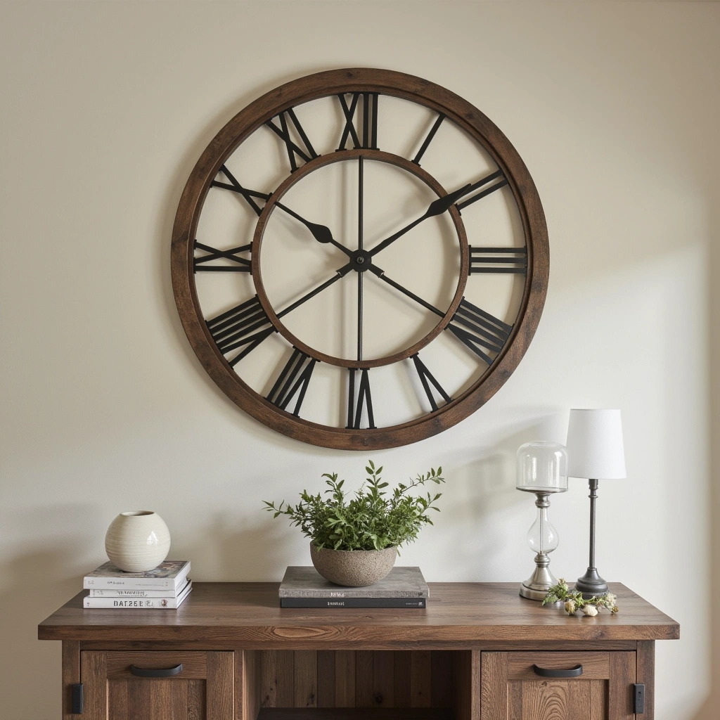 7. Oversized Rustic Wall Clocks