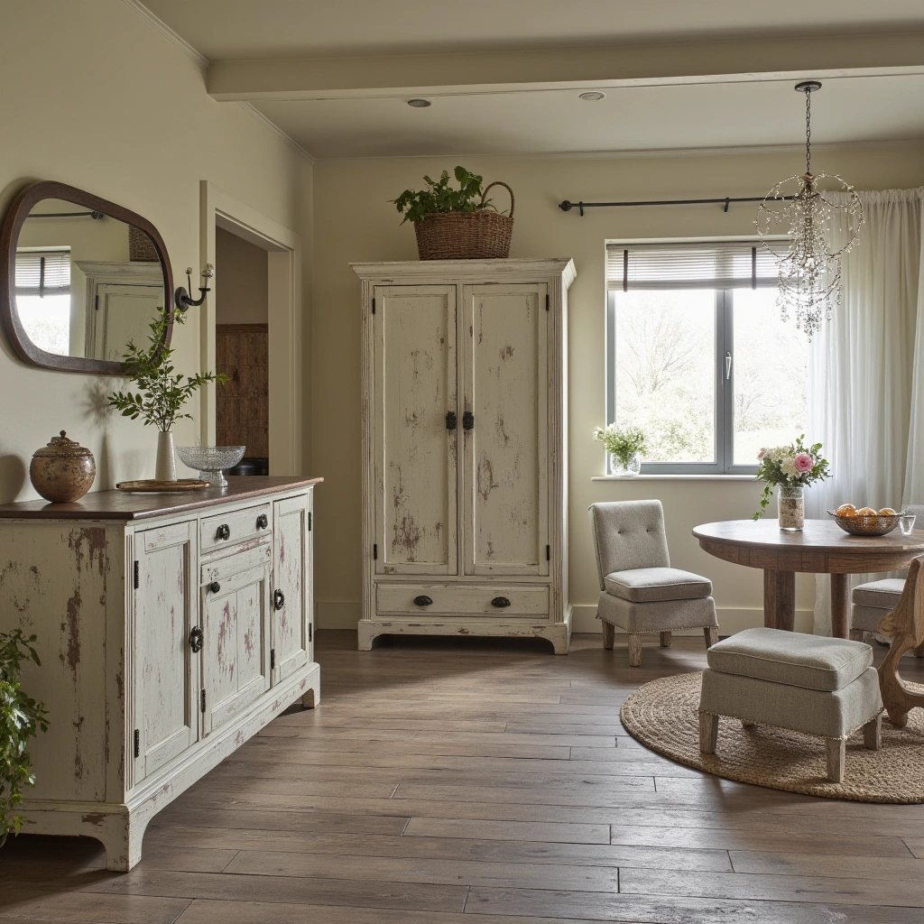 10. Antique or Distressed Furniture Pieces