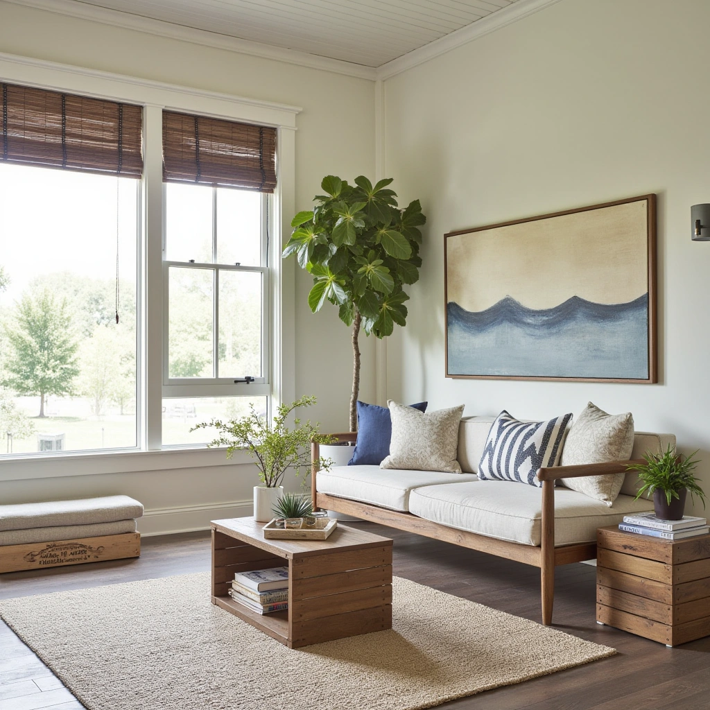 6. Antique Wooden Crates as Side Tables