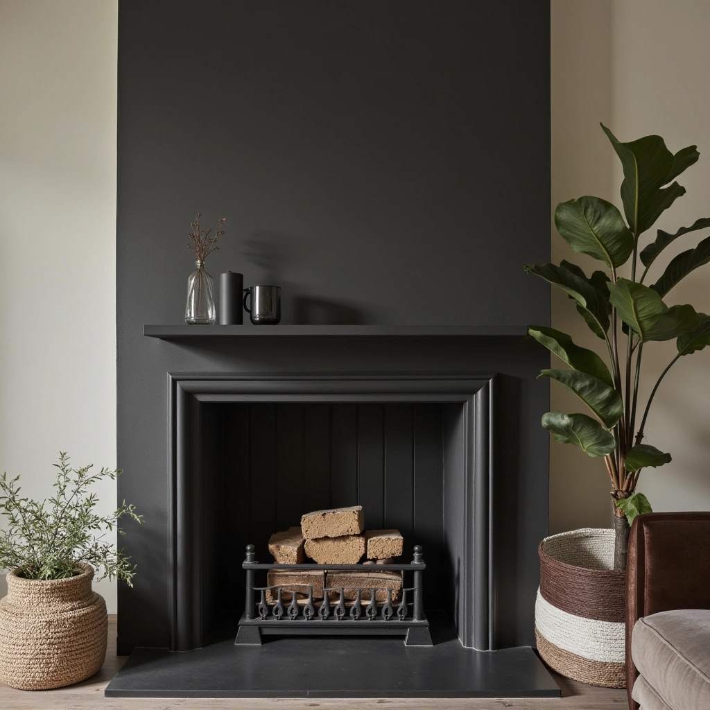 5. Black Fireplace Statement