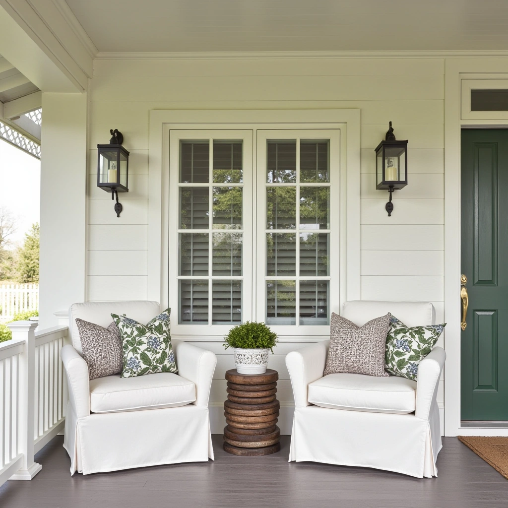 14. Slipcovered Porch Chairs