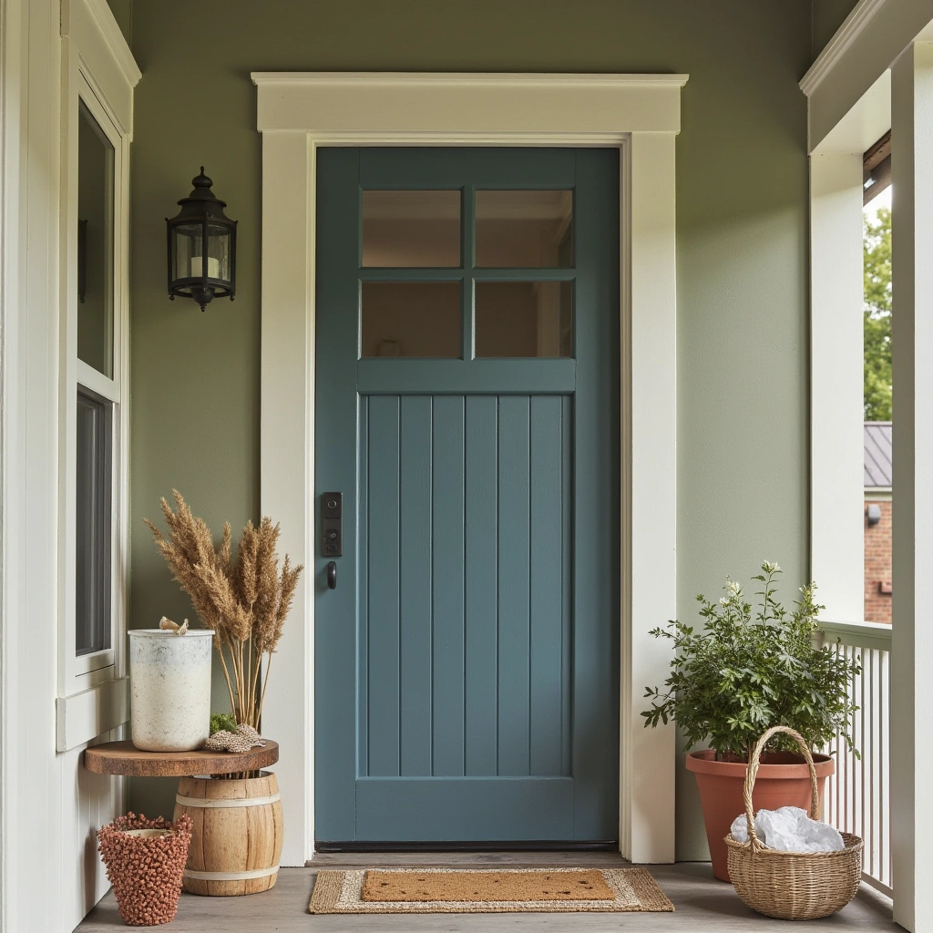 17. Painted Front Doors in Muted Hues