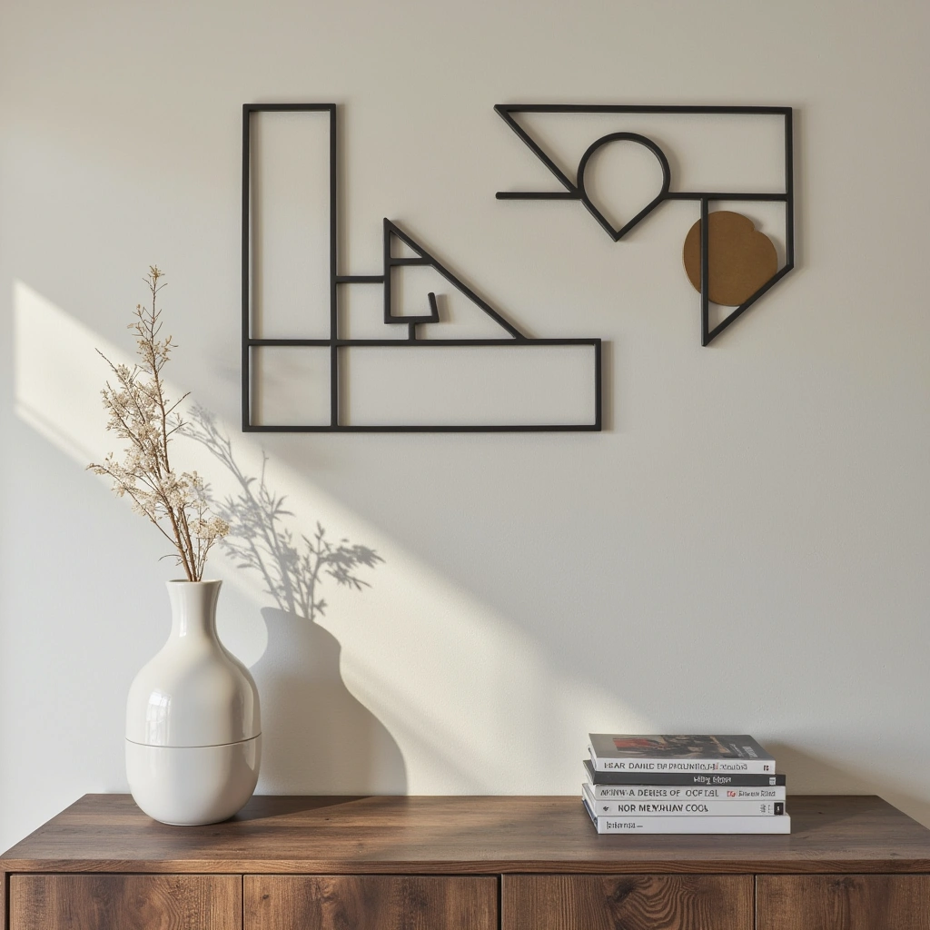 18. Geometric Metal Wall Art