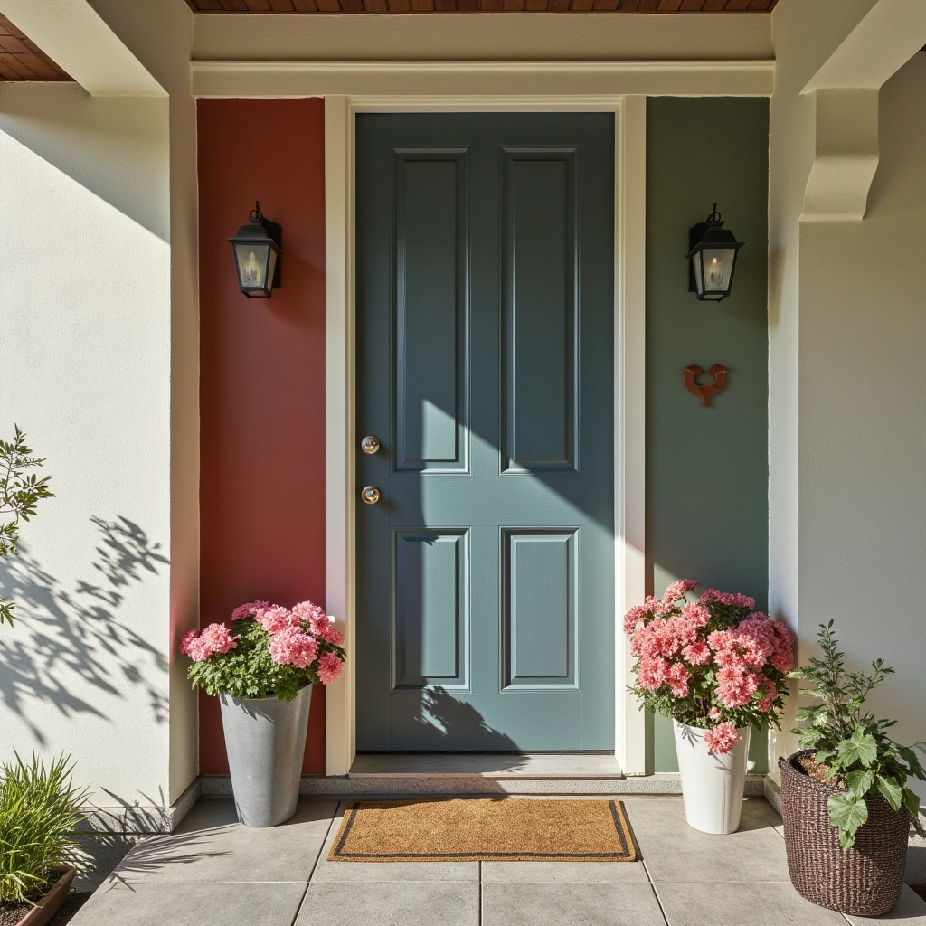 8. Statement Front Door with Bold Colors