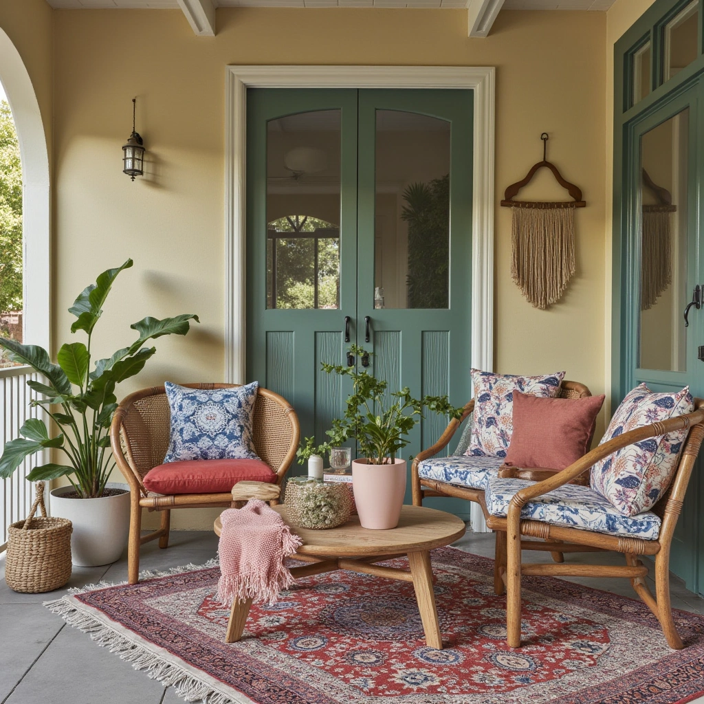 12. Bohemian Style with Mixed Textiles and Patterns