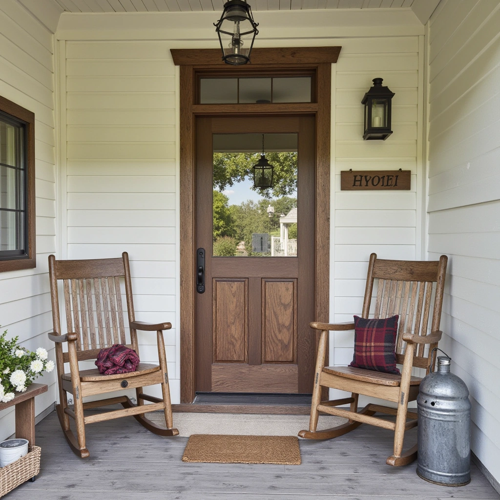 13. Farmhouse Charm with Rustic Wood and Metal