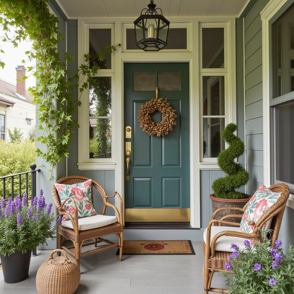15. Garden-Style Porch with Floral Décor