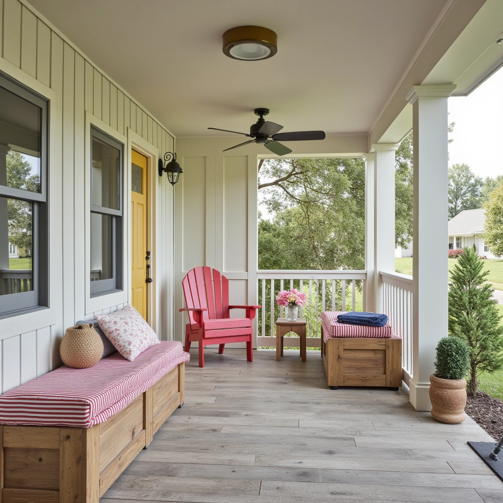 19. Kid-Friendly Porch with Durable Furniture