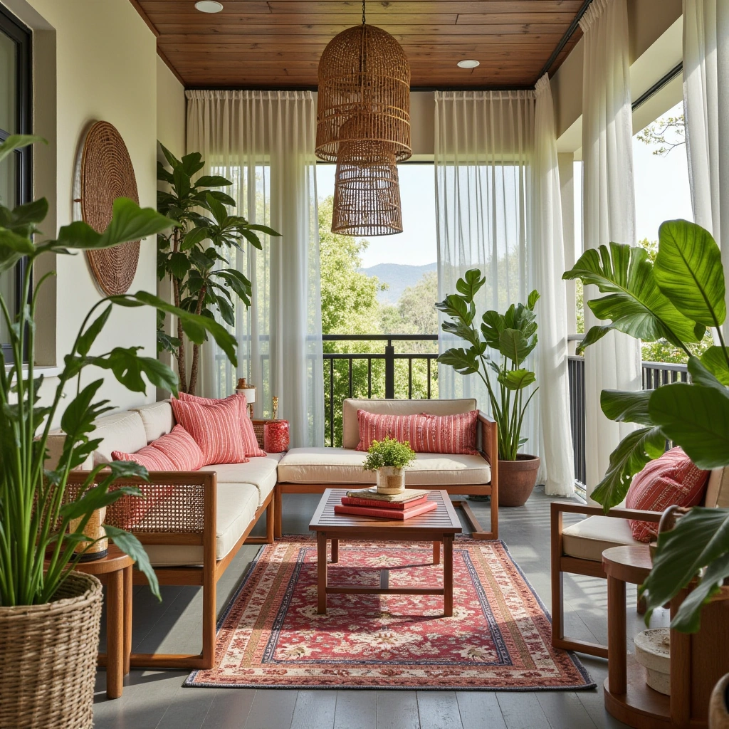 21. Tropical Vibes with Bright Colors and Exotic Plants