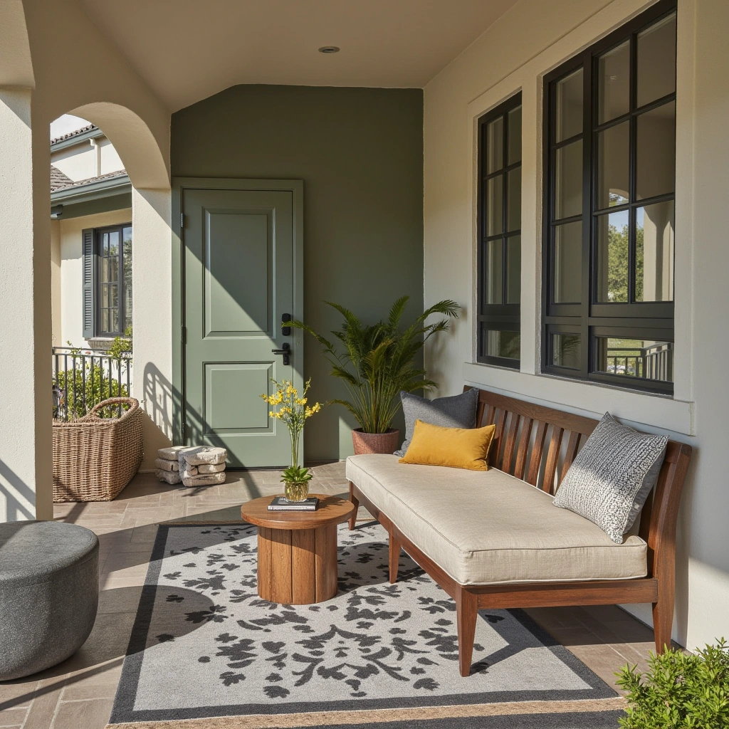 22. Eclectic Porch with Mix-and-Match Furniture