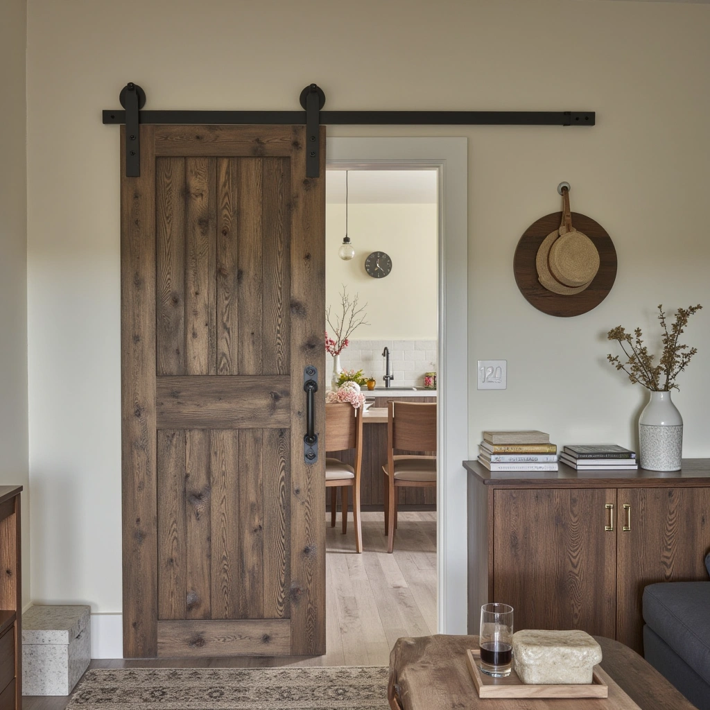 7. Barn Door Accent for Room Separation