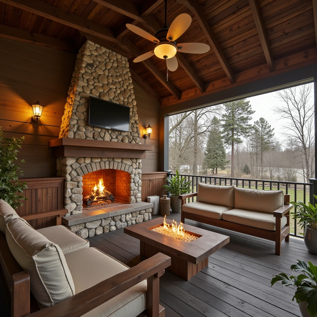 22. Stone Fireplace or Fire Pit