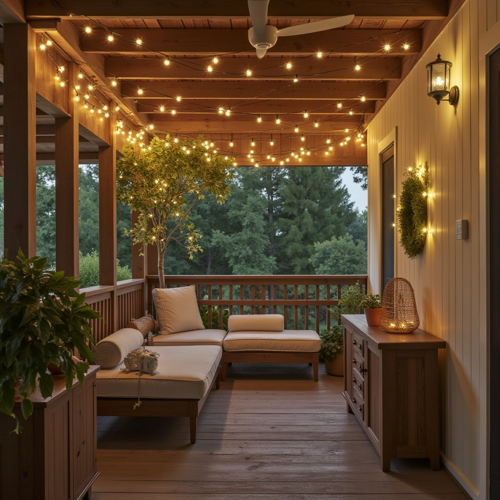 9. Warm String Lights Draped Around