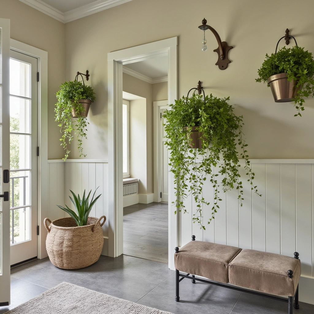 20. Wrought Iron Hanging Planters