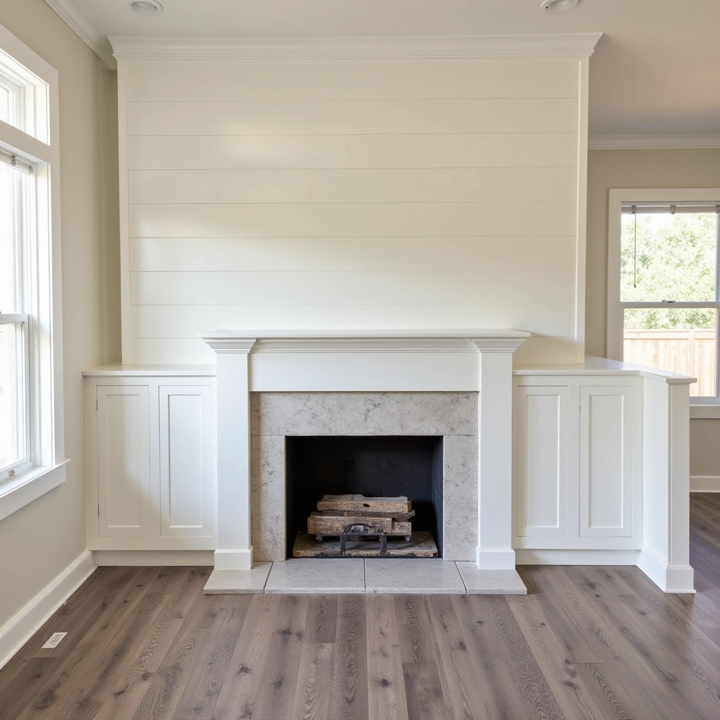 1. Classic Shiplap Surround Fireplace