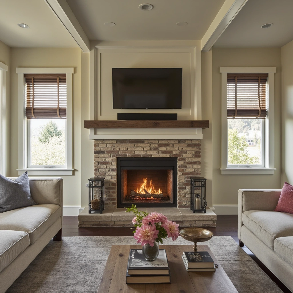 6. Fireplace as a Room Divider