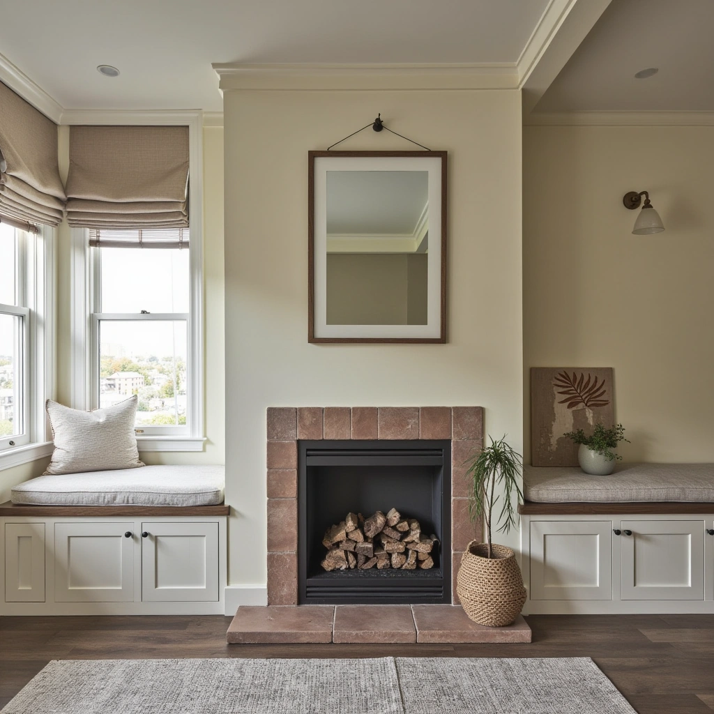 8. Fireplace with Built-In Reading Nook