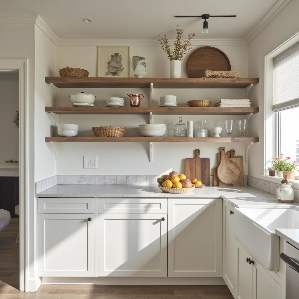 3. Open Shelving for an Airy Feel