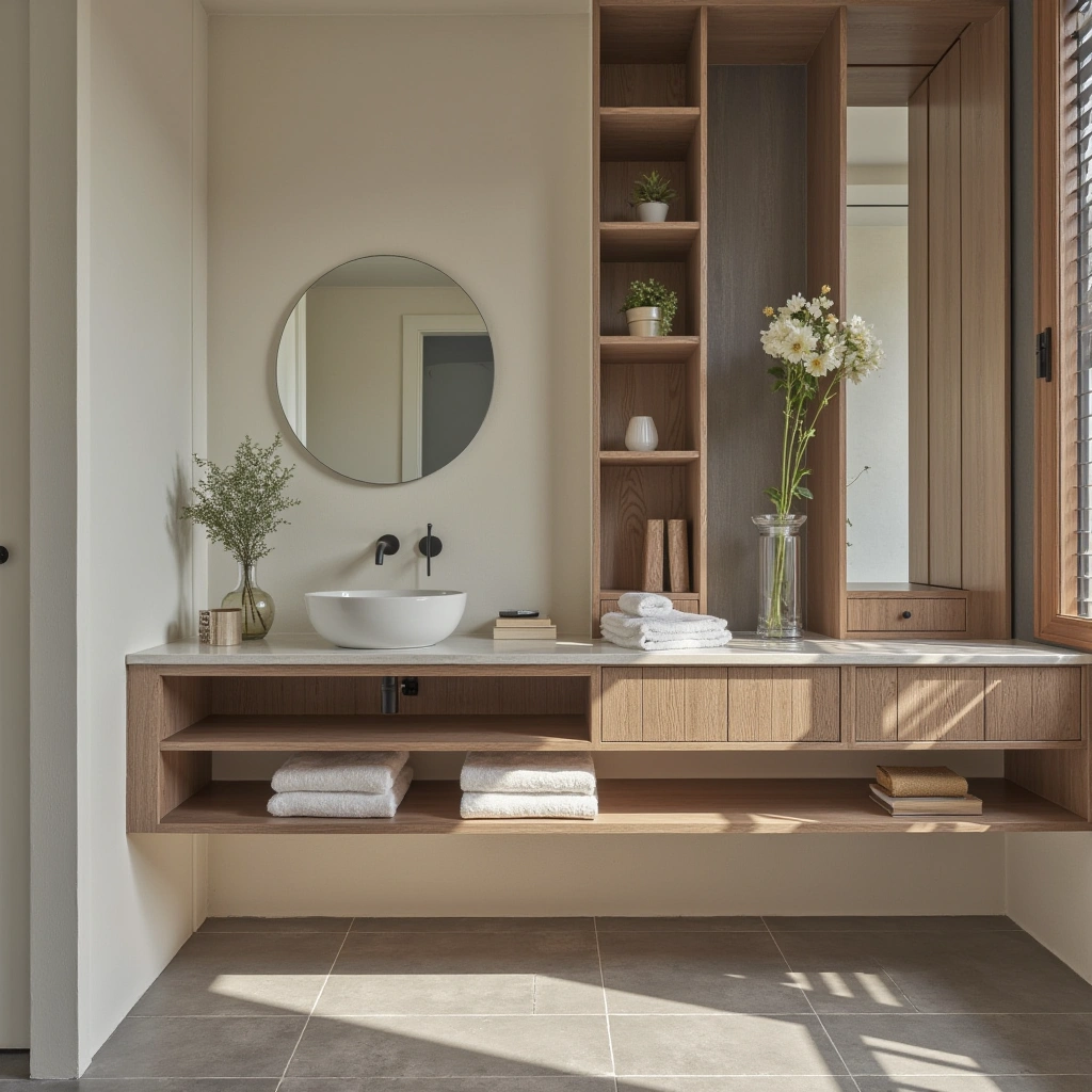 1. Floating Vanity for an Airy Feel