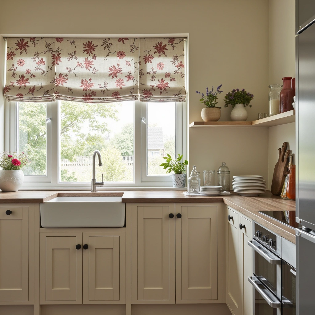 6. Floral Curtains and Upholstery