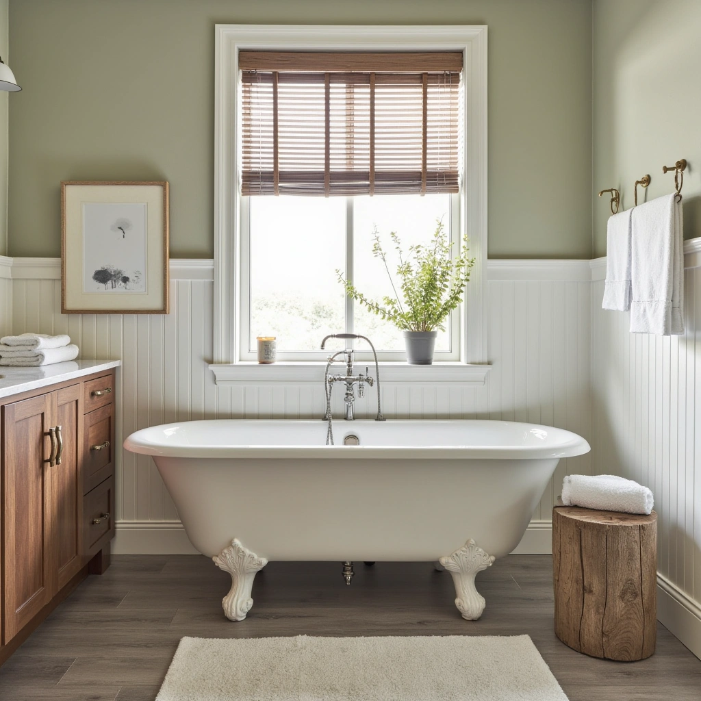 4. Vintage-Style Clawfoot Bathtub
