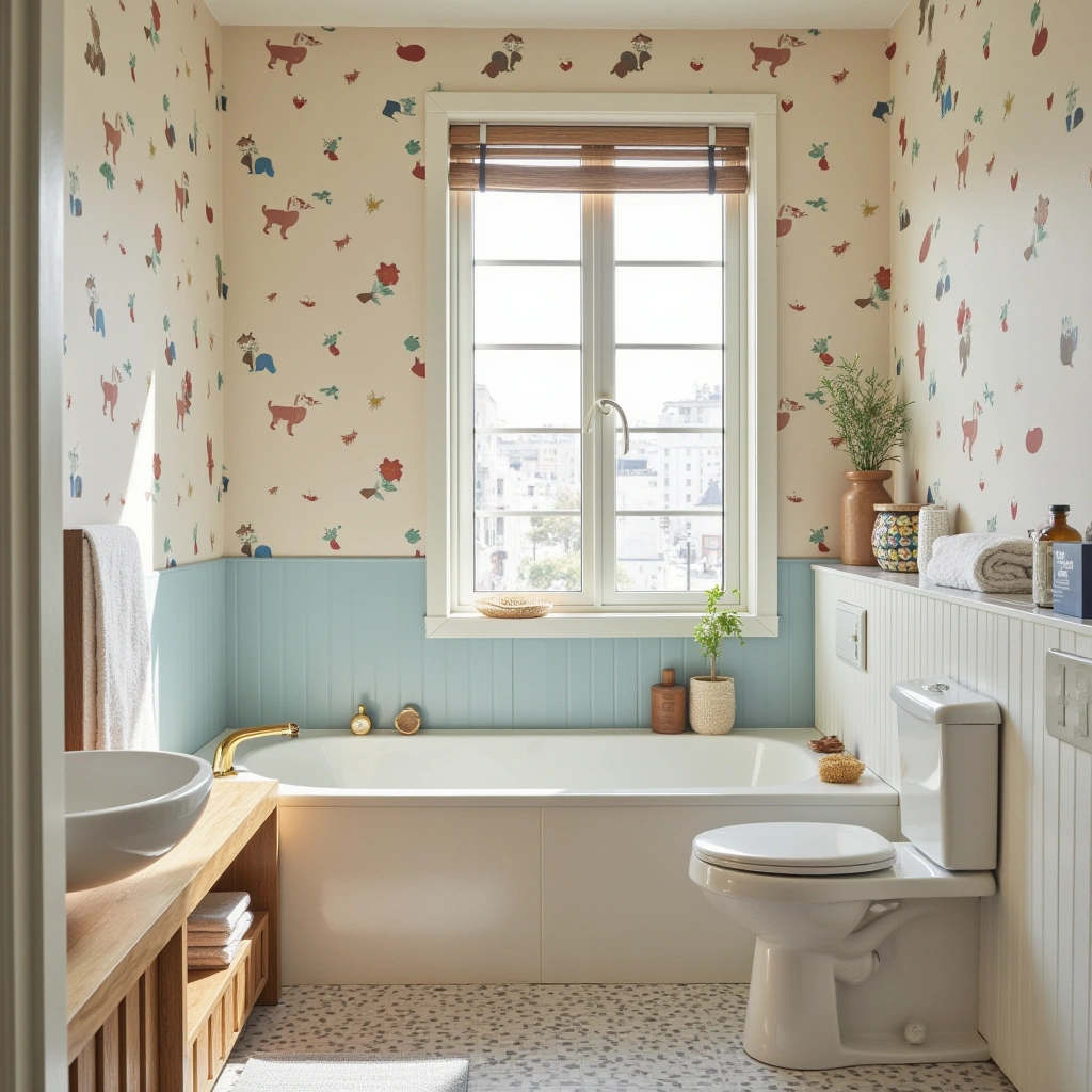 6. Playful Patterns for a Kid-Friendly Bath