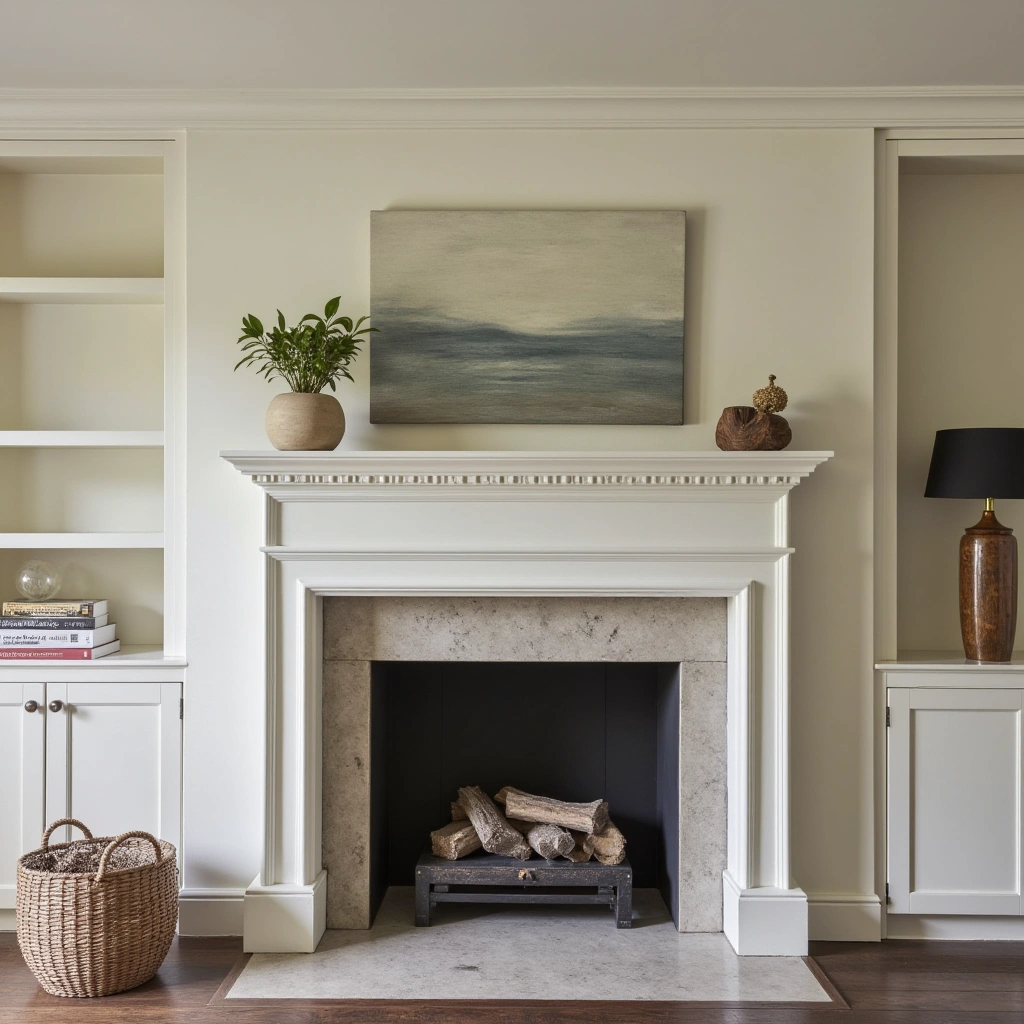 10. Double Mantel Fireplace for Display and Storage