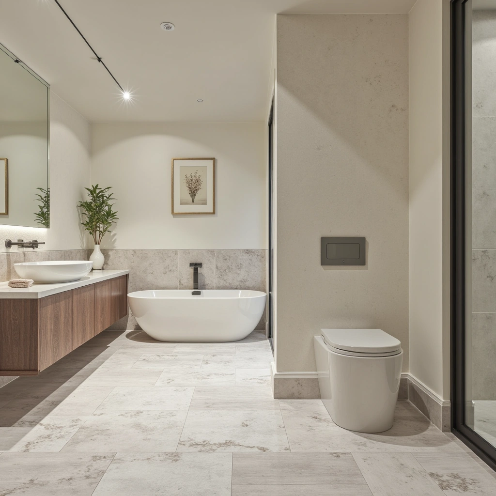 7. Light-Colored and Patterned Flooring