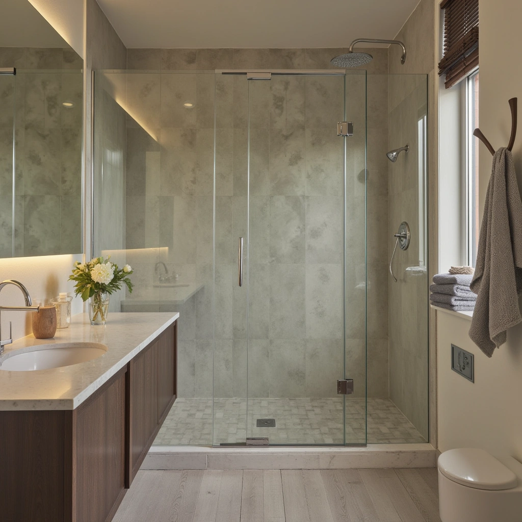 5. Frameless Glass Shower Enclosure