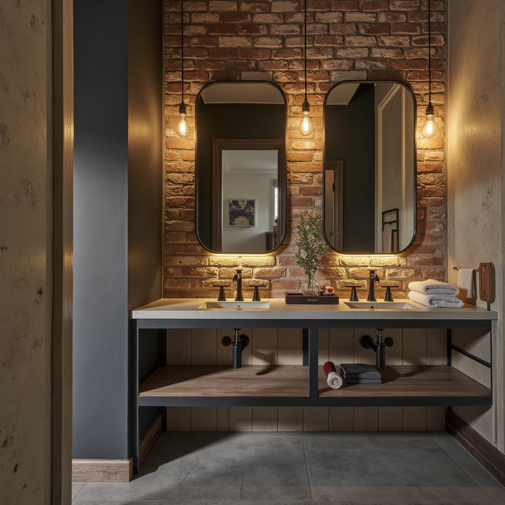 8. Industrial Style Bathrooms with Urban Edge