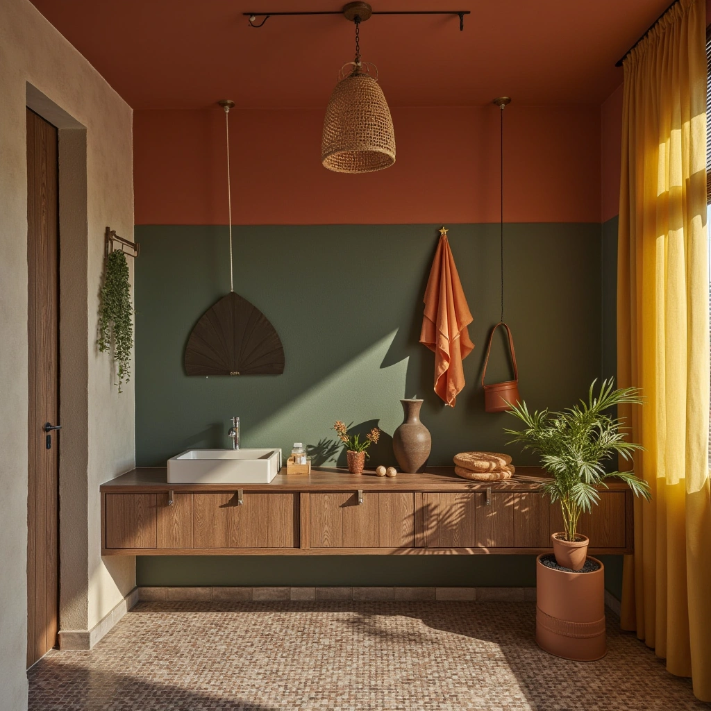 2. Earthy Color Palette with Bold Accents