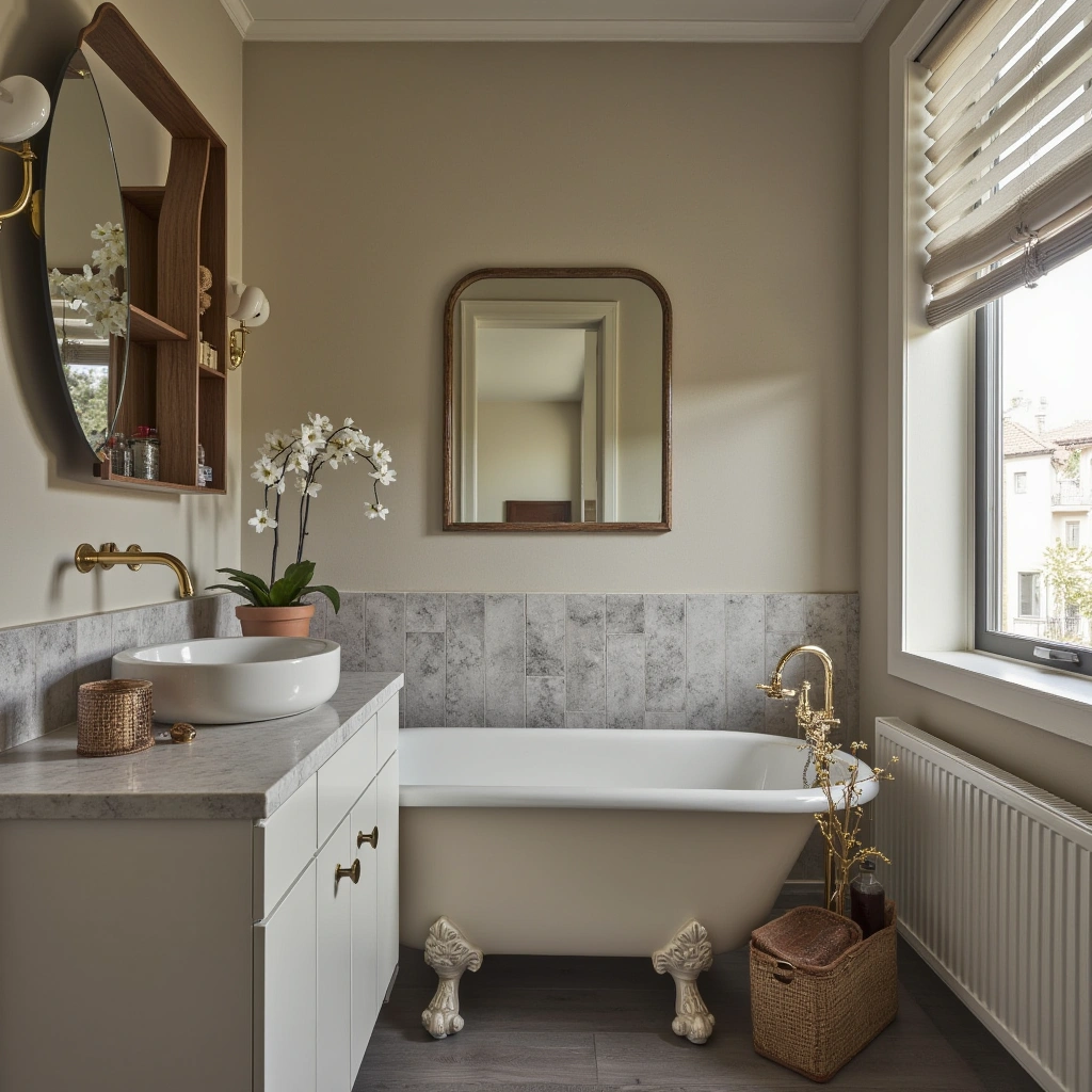 6. Vintage Fixtures with Modern Touches