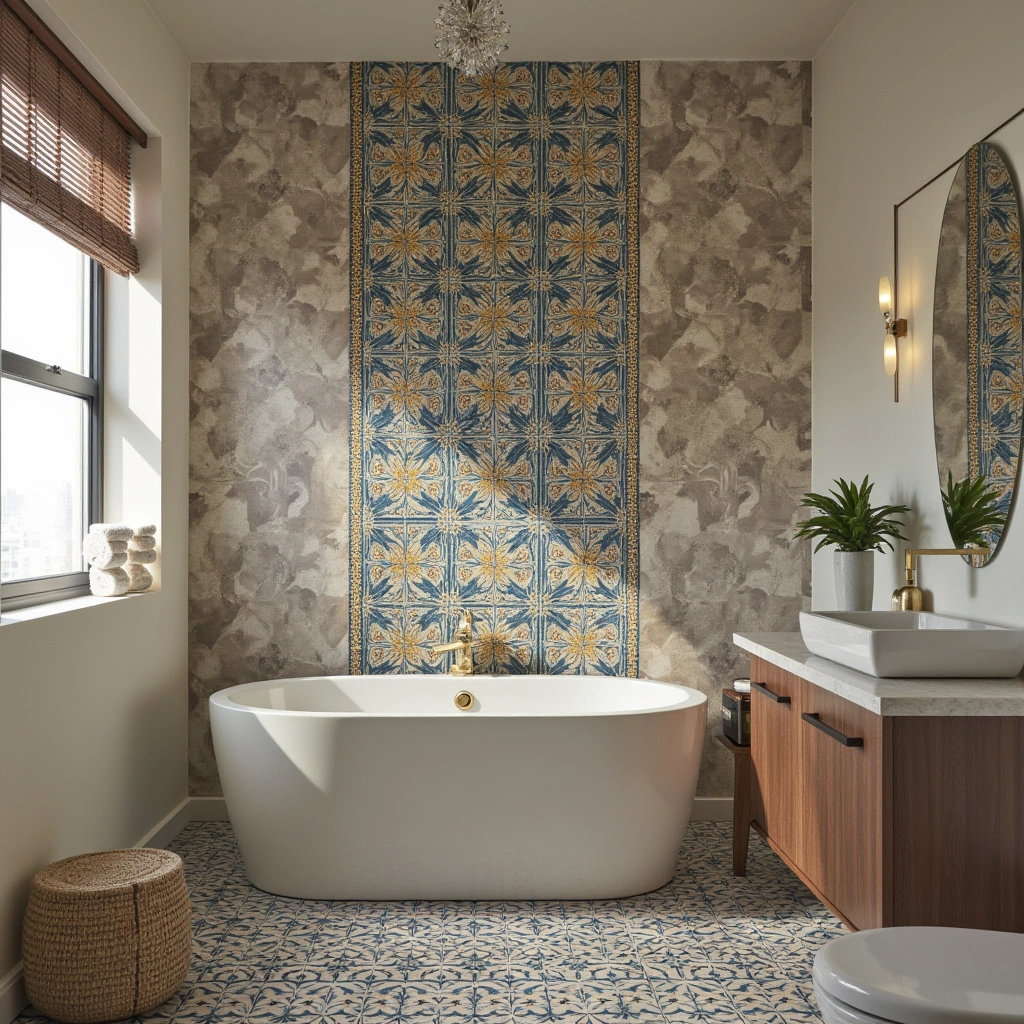 7. Bold, Patterned Tiles for Visual Interest